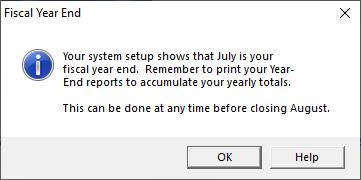 Fiscal Year End